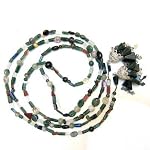 Aventurine Necklace 04 Beaded Lariat Green Ruby Lapis Fluorite Crystal Healing 52