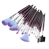 New 16 Pcs Professional Makeup Cosmetic Brush Set Kit Case Purple #005