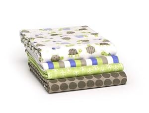 Carter's 4 Pack Wrap Me Up Receiving Blanket, Turtle