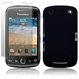 BLACKBERRY CURVE 9380 SOLID BLACK HYBRID RUBBERISED BACK COVER CASE / SHELL / SHIELD + SCREEN PROTECTOR PART OF THE QUBITS ACCESSORIES RANGEby Terrapin