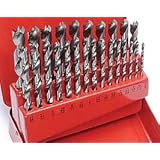 MLCS Brad Point Drill Bit High Speed Steel 25 Piece Set