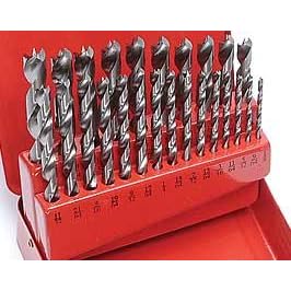 Brad Point Drill Bit High Speed Steel 25 Piece Set by MLCS