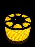 150Ft Rope Lights; Golden Yellow LED Rope Light Kit; 1.0" LED Spacing; Christmas Lighting; outdoor rope lighting