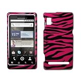 Hot Pink Zebra Skin Design Hard Cover Crystal Case for Motorola Droid 2 A95 ....
