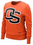Oregon State Beavers Women's Nike Orange Heather Long Sleeve Scoop Neck Fleece Sweatshirt