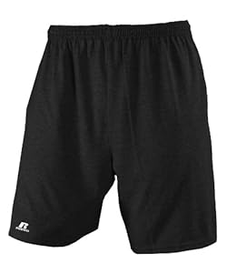 Russell Athletic Men's Cotton Performance Baseline Short, Black, Large