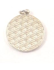 925 Sterling Silver Flower of Life Front and Back Charm