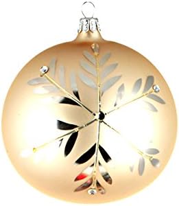 Large silver snowflake ball Christmas ornament