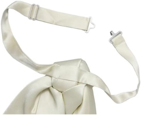 Ivory Satin Cravat - Pre-Tied - by KJ Beckett