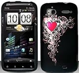 Heart Design Hard Snap On Case Cover Faceplate Protector for HTC Sensation  ....