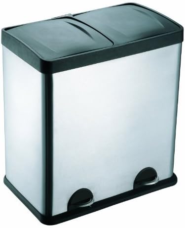 Step N' Sort 13-Gallon 2-Compartment Stainless Steel Trash and Recycling Bin by 1729897 ONTARIO INC