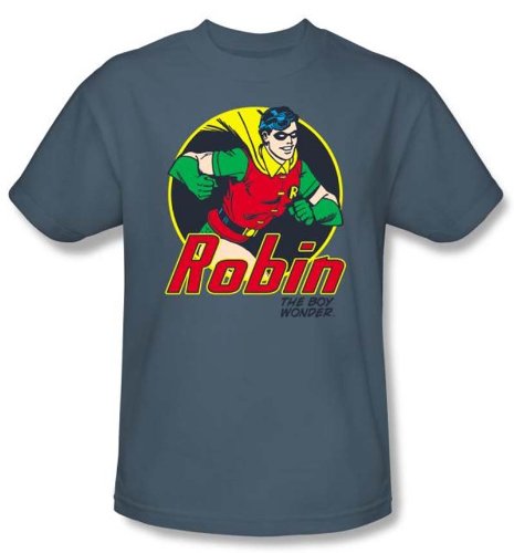  Batman And Robin Kids T-shirt - The Boy Wonder DC Comics Slate Youth