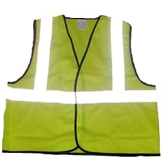 Warnweste, Pannenweste - Neongelb - Material: 100% Polyester - 3 Leuchtstreifen - DIN EN 471