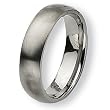 Rounded Brushed Titanium Ring (6.0 mm) - Sizes 6-13