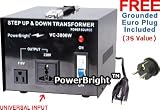 Power Bright VC3000W Voltage Transformer 3000 Watt Step Up/Down 110 Volt - 220 Volt