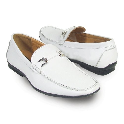 Zota Loafers - Mens White Dress Shoes 