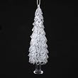 Club Pack of 24 Sparkling Spun Glass Christmas Tree Ornaments 4.5"