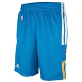 New Orleans Hornets Creole Blue 2011-2012 On-Court Pre-Game Warm-Up Shorts