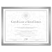 DAX N17002N Value U-Channel Document Frame with Certificates, 8-1/2 x 11 Inches, Silver