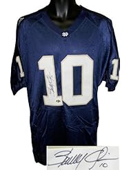 Brady Quinn signed Notre Dame Authentic Blue Adidas Jersey