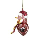 NCAA FSU Florida State Seminoles Striped Acrylic Snowman Football 2 3/4