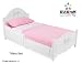 White Finish Tiffany Style Kid's Toddler Cot Bed Frame
