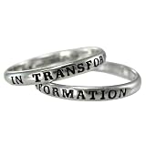 Sterling Silver In Transformation Spiritual Inspirational Ring for men or women (sz 4-15)