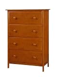 Solid Wood 4 Drawer Chest--Espresso Finish
