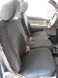 Exact Seat Covers, F461 X8, 2009-2010 Ford F150 XLT Front 40/20/40 Split Seats with Opening Center Console Custom Exact Seat Covers, Graphite Automotive Twill