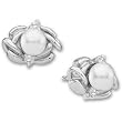 Platinum White Akoya Pearl and Diamond Earrings