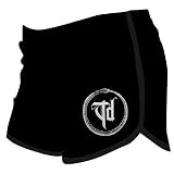 THROWDOWN - Oroborous Silver Print - Black Track Shorts