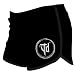 THROWDOWN - Oroborous Silver Print - Black Track Shorts