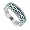 Sterling Silver Turquoise Coral 8mm Band Ring Size 5