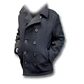 USA Navy Wool Pea Coat, dark navy blue