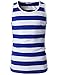 H2H Mens Casual Slim Fit Sleeveless Crewneck Lightweight Striped Summer Tank Top