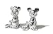 Disney Mickey and Minnie Mouse Sitting Salt and Pepper Set