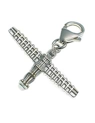 Welded Bliss Sterling 925 Silver Charm. Iconic Angel Of The North Statue, Newcastle, Clip Fit WBC1221