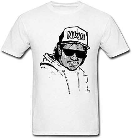 OKGOOP Men's Lectro Eazy E N.W.A. Hip Hop Group Music White T-shirt