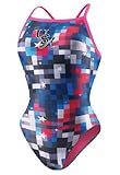 Speedo Women's Team Collection Starring Swimsuit, Blue/Pink, 32