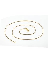 Ladies Sterling Silver with 14K Gold Chain Necklace 1.9Gr