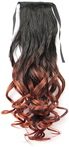 Aliss Queena(TM)PT005 60Cm/100G Womens Cute Synthetic Tress Long Wavy/Curly Ombre Color Ponytail Lovely My Little Pony Hair Extensions (O#)