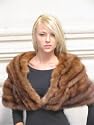 NATURAL RUSSIAN GOLDEN SABLE FUR CAPLET #5865