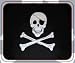 Deluxe Polar Fleece Throw Stadium Blanket - 50X x 60 - Jolly Roger Pirate Skull and Crossbones with Eye Patch