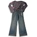 Apparel : Mish Mish - Girls Long Sleeved Pant Set, Purple, Denim