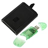 GTMax Black 250G HDD Hard Disk Drive + Green USB Memory Card Reader For Microsoft Xbox 360 Slim