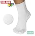 TOETOE Kids Plain White Toe Socks