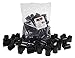 Premium Black Round Cylinder 2x2 Stackers Support Building Bricks - 48 Pack Bundle - (Big LEGO DUPLO Compatible)