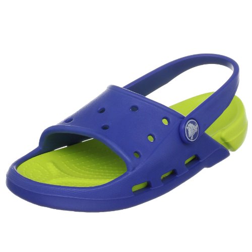 Crocs Toddler/Little Kid Electro Slide Sandal,Sea Blue/Citrus,12/13 M US Little Kid