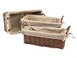 Pack of 6 Country Bistro Woven Willow Baskets with Liners