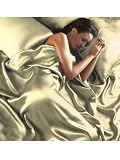 SATIN Sheet set 6pc DOUBLE Size Duvet Cover Set CREAM